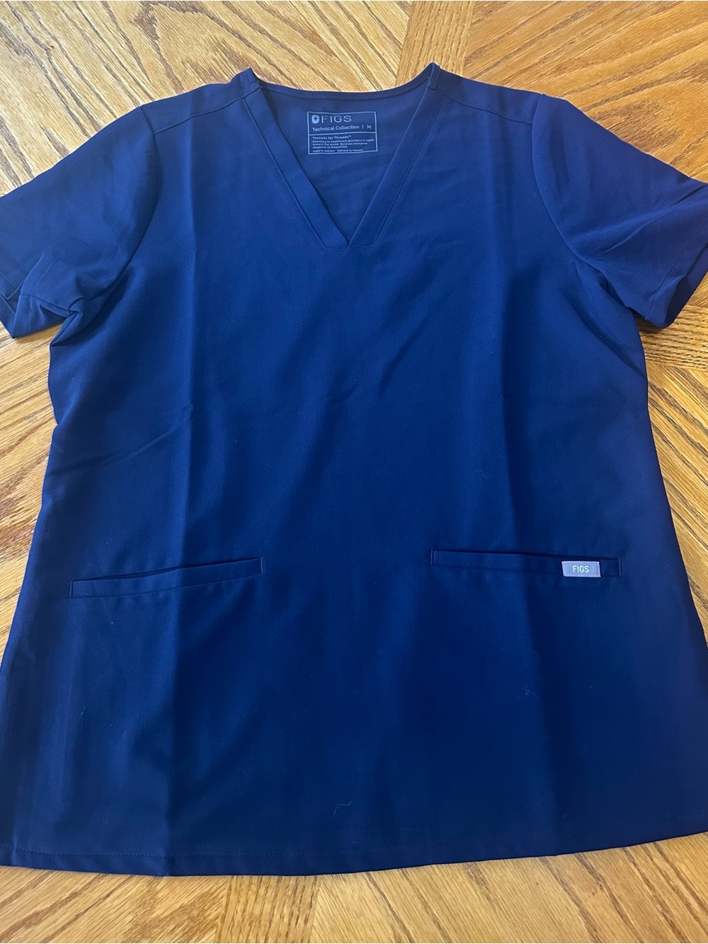 Figs Deep Navy V-Neck Medical Scrub Top